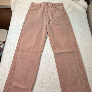 Wrangler Women’s Vintage Peach Pants High Waisted sz 26x32 Streetwear Casual